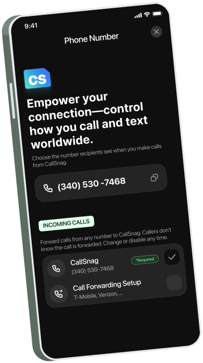 CallSnag Voice Selection Interface